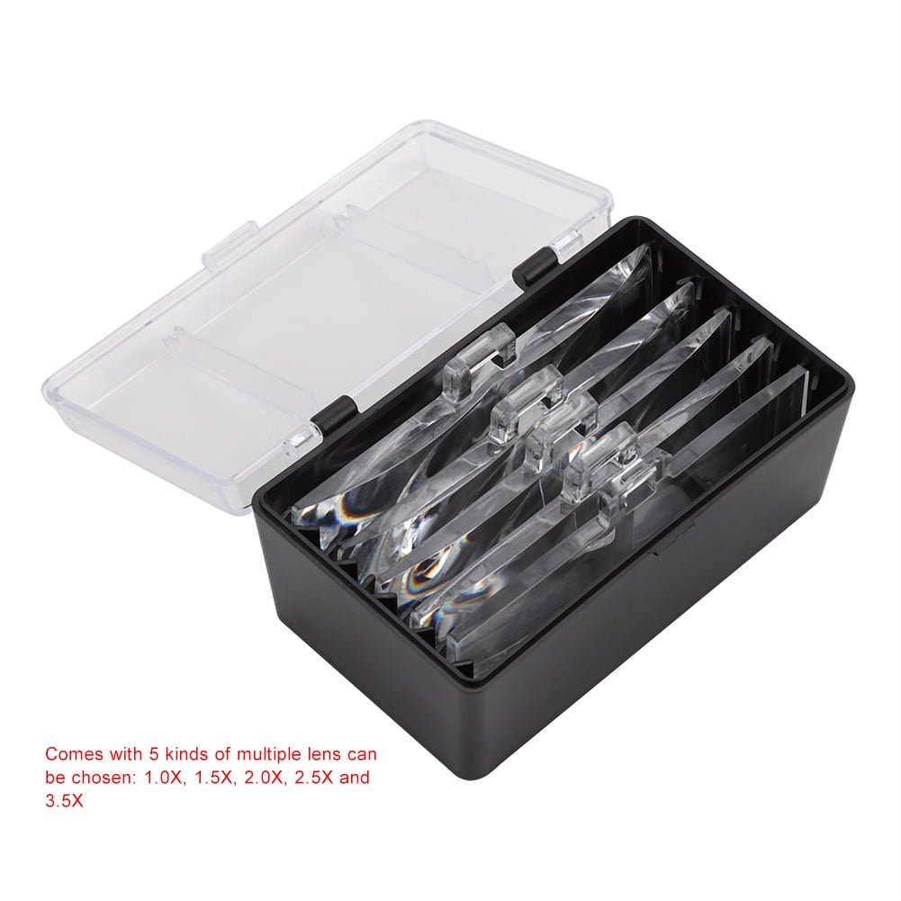 Tebru Eyeglasses,Hands Free Eyeglasses Bracket Magnifier with 5 Pcs