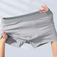 thumbnail image 4 of Big & Tall Men's Cotton Boxer Briefs - 4XL, Silver - Moisture Wicking, Breathable, Stay in Place Comfortable Underwear, 4 of 9