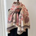 thumbnail image 2 of Valentine's DayWomen Winter Scarf Floral Pashmina Shawls and Wraps Foulard Blanket Cashmere Female Thick Warm Scarves Stoles Bufanda yaoshenbao LED, 2 of 2