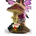 thumbnail image 2 of Ain’t It Nice Fairy Figurine Purple with Clear Wings and Patterned Socks Enjoying Nature Surrounded by Flowers Collectible Fairy Statue Fantasy Décor Sculpture, 4.5(L) X 2(W) X 4.5(H) Inches, 2 of 6