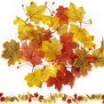 thumbnail image 1 of Maple Leaves String Lights Fall Leaf Garlands Light Total 9.8Ft 20LED Lights with 2 Modes Battery Operated Autumn Maple Leaves Garland for Autumn Thanksgiving Home Decor, 1 of 6