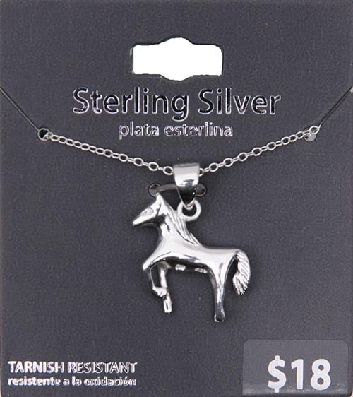 WELSH HORSE PONY PHOTO SILVER  PENDENT NECKLACE 18 INCHES GIFT BOX BIRTHDAY 