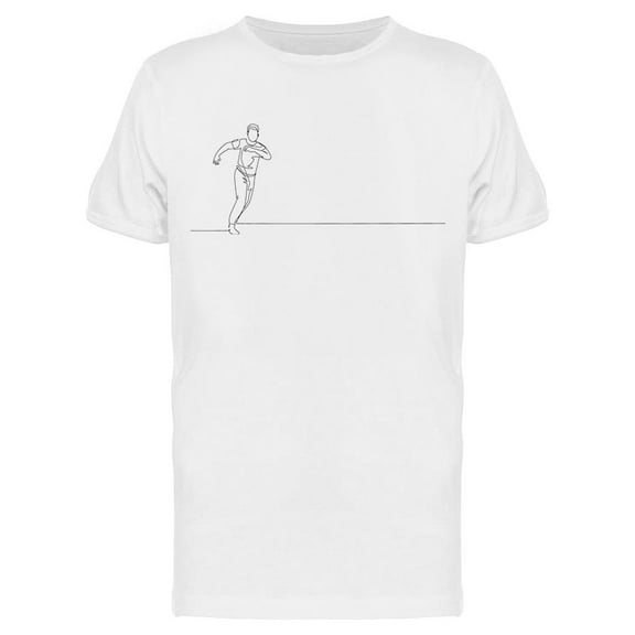 Single Line Running Capoeira T-Shirt Men -Image by Shutterstock, Male x-Large