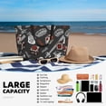 thumbnail image 6 of KLL Japanese Sushi Hashi Print Large Beach Tote Bag Women Waterproof Sandproof Zipper Beach Tote Bag for Pool Gym Grocery Travel with Wet Pocket, 6 of 7