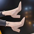 thumbnail image 5 of Win s Way Women's Suede Pointed Toe Heel Pumps Comfort Work Dress High Heels, 5 of 8