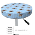thumbnail image 4 of Kll Brown French Bulldog Round Bar Chair Cushion Cover 14 Inch,Bar Stool Protector With Elastic, Soft Washable, 4 of 7
