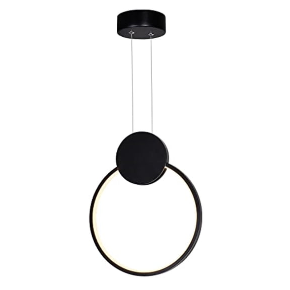 CWI Lighting Pulley 1 Light Modern Metal Mini Pendant in Black