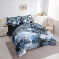 thumbnail image 2 of Homewish Blue Ombre Cheetah 7 Pieces Full Size Bedding Sets,Contemporary Art Full Size Bed in a Bag,Black Reversible, 2 of 8