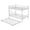White + Iron + Metal + Iron, variant on YINGYUE Triple Twin Metal Bunk Bed, Convertible 3-in-1 Detachable Iron Bed Frame with Ladder & Guardrail, Space Saving Bedroom Furniture, Black