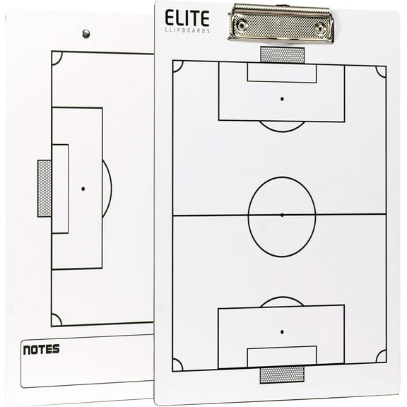 Elite Clipboards Soccer White Dry Erase Coaches Clipboard