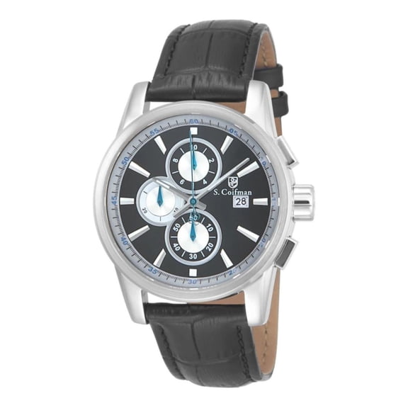 S. Coifman S. Coifman Men's Black Dial Quartz Chronograph Watch SC0251