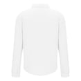 thumbnail image 6 of Yaoyar Men's Summer Breathable Solid Crinkle Texture Camp Collar Button Front Long Sleeve Lightweight Casual Shirt, 6 of 7
