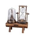 thumbnail image 4 of Iron Tower Hourglass Rotating Sand Timer Creative with Light Ornament Gift Macarena Reloj de arena de estilo retro, 4 of 7