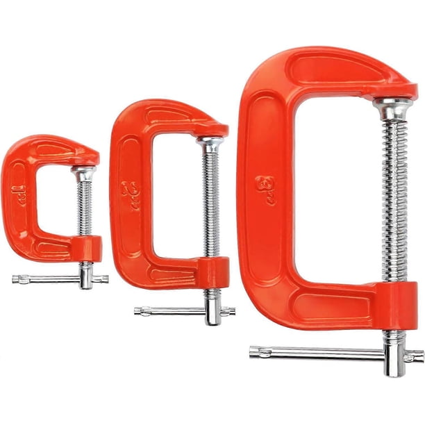 Serre-joints en C Clamp Lot de 3 G Clamp serres-joints Set for woodworking,Serre-joint en G 25mm/50mm/75mm (1/2/3)