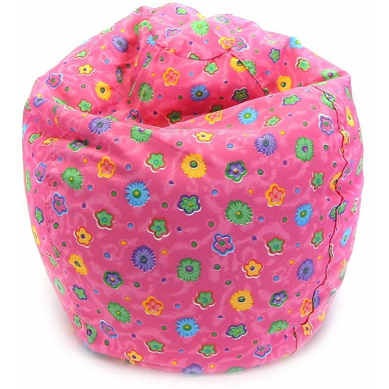 Junior Print Collection Bean Bag Chair Pink Flower Com Junior Print Collection Bean Bag Chair Pink Flower