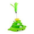 thumbnail image 1 of kusrkot Piste de Balles Rouleau de Jouet de Chat avec Teaser, Jouet Interactif pour Chatons, Vert -Circulaire, 1 of 9