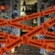 thumbnail image 1 of Cinta de precaución de Halloween de 5,9 m con huellas de manos ensangrentadas. Advertencia de "No entrar". Cinta decorativa para fiesta temática de terror. Barrera de seguridad para interiores., 1 of 5