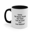 thumbnail image 3 of Coworker Gifts Two-Tone 11oz Mug Coffee: the magical potion that turns, 3 of 4