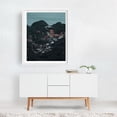 thumbnail image 2 of Aerial Tranquility of Jiufen - New Taipei City Taiwan Photography Scenic Mountain Ocean Architecture Coastal Nature White Framed Wall Art Print 8 x 10 inches, 2 of 3