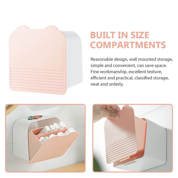 DECORNIJIA Sanitary Pad Holder Pink 1Pack Classified Storage Homeowners
