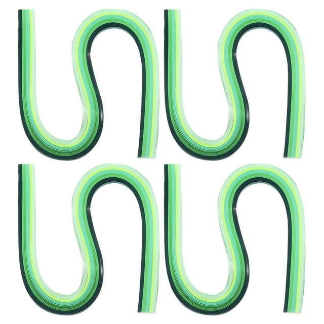 Uxcell 540 x 3mm Tiras de Papel de Quilling Arcoíris, Verde Gradiente 480 Pcs