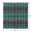 thumbnail image 5 of Turquoise Boho Tribal Triangles and Arrows Pattern Shower Curtain 72"x72" ,Bathroom Decorative Shower Curtains Set with 12 Hooks,Modern Waterproof Washable Shower Curtain, 5 of 6
