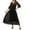 Black, variant on Ayolanni Black Tunic Dresses for Women 2025 Flare Long Sleeve Solid Maxi Dresses Women Dresses for Church for Seniors L