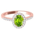 thumbnail image 2 of Aonejewelry 2.45 Ct. Ttw Diamond and Oval Shaped Peridot Ring in 10K Rose Gold, 2 of 4