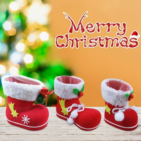 

Ounabing Gift Decoration Candy Party Santa Boots Boots Christmas Brand Family Red Home Decor