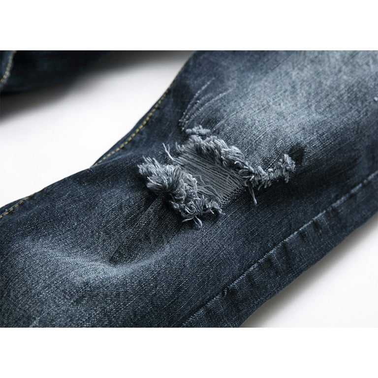 jjayotai Men's Ripped Distressed Destroyed Straight Fit Washed