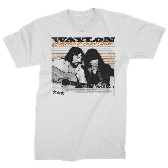 Men's Waylon Jennings Waylon and Jesse Dreams Tee T-shirt X-Large White