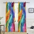 thumbnail image 5 of Blackout Curtains Window Curtain for Bedroom Living Room 1 Panel 82"x42" Colorful Feathers, 5 of 8