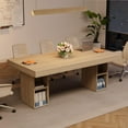 thumbnail image 5 of M optimized 71" Large Dining Table for 6-8, Wooden Kitchen Table w/Large Tabletop & Sturdy Frame, Rectangular Dining Table with Double Pedestal, for Kitchen, Dinner, 5 of 6