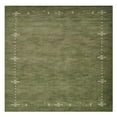 thumbnail image 3 of Rugsotic Carpets Handmade Rugs Hand Knotted Loom Square 8'x8' Green Wool for Indoor Use, 3 of 5