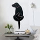 thumbnail image 2 of Reloj de pared acrílico con diseño de cachorro de perro que menea la cola Negro, 2 of 6