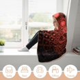 thumbnail image 5 of Tool Band Hooded Blanket Poncho, Wearable Hooded Blanket Cozy Soft Warm Plush Fleece Blanket for Adult Women Men, 5 of 7