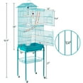thumbnail image 5 of Renwick 62.4'' Metal Birdcage with Detachable Stand Teal Blue, 5 of 8