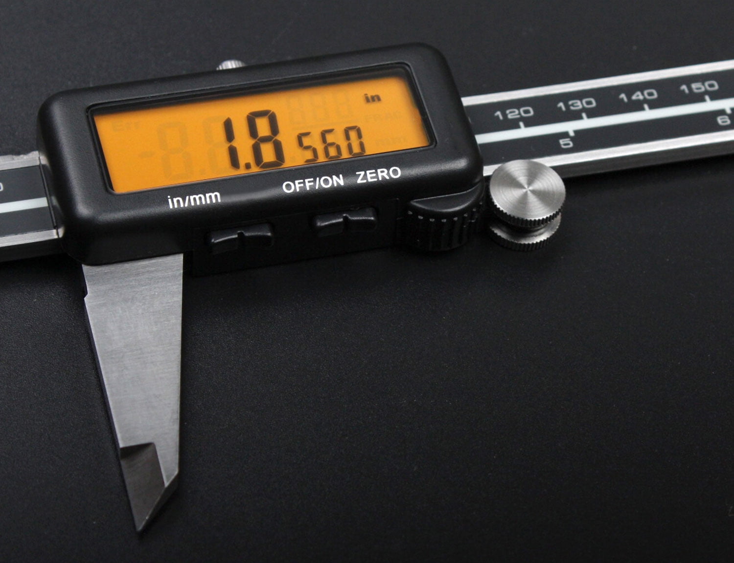 Accusize 0-6''/0-150 mm, Yellow Lcd Electronic Digital Caliper,Metric/Inch, 0.0005''/0.01mm Resolution, 1110-1818