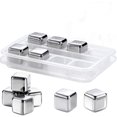 thumbnail image 3 of Reusable Stainless Steel Ice Cubes, Custom Engraved Whiskey Stones Chilling Rocks, Perfect For Unmatched Cooling Without Dilution, 8PCS Set Gift With Nonslip Ice Tong, 3 of 8