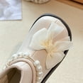 thumbnail image 5 of Girls Shoes Girls Fall Boots Girls Boots With Side Zipper Chiffon Bowknot And Pearl Stylish Shoes for Autumn, 5 of 6