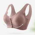 thumbnail image 3 of Elainilye Fashion Wireless Pushup Bra for Women Underwear Comfortable Snap-fastener Plus Size Bras Summer Thin Bra,Pink, 3 of 8