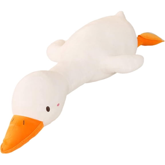 Duck Plush Pillow Stuffed Animal Toy, Cute Giant Goose Plush Duck Stuffed Animal,Super Soft Hugging Pillow for Kids Bedding (White,25.5 in)…