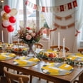 thumbnail image 5 of Round Placemats Yellow Block 15 inch Set of 2 Table Mats for Dining Table Modern Modern Art Heat Resistant Non-Slip Kitchen & Home Decorative Place Mat Set, 5 of 8