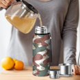 thumbnail image 4 of Camouflage 20oz Stainless Steel Thermal Bottle with Tea Filter and Cup Lid, Vacuum Insulated Coffee Mug with 316L Inner Liner, Leakproof Travel Thermos for Office, Commute & Outdoor, 4 of 6