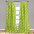 thumbnail image 5 of Ambesonne Green Curtains, Abstract Falling Leaf, Pair of 28"x63", Pale Yellow Apple Green, 5 of 5