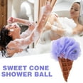 thumbnail image 4 of Fufafayo under $5 Shower Sponge, Ice Cream Design Bath Ball, Exfoliating Body Scrubber, Rich Lathering Mesh Net for Skin Care, Bathroom Essentials, Daily Cleansing, Gift Set, 4 of 4