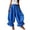 CU47_Royal Blue, variant on Lumtrix Womens Cotton Linen Wide Leg Balloon Pants Casual Cropped Ruffle Palazzo Flowy Pants with Pockets Royal Blue 2XL