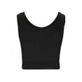 thumbnail image 2 of Womens Crop Tank Tops for Gym Workout Sleeveless Tee Shirt U Neck Sports Base Tshirts Quick Dry Athletic Wear (XL, Black), 2 of 8