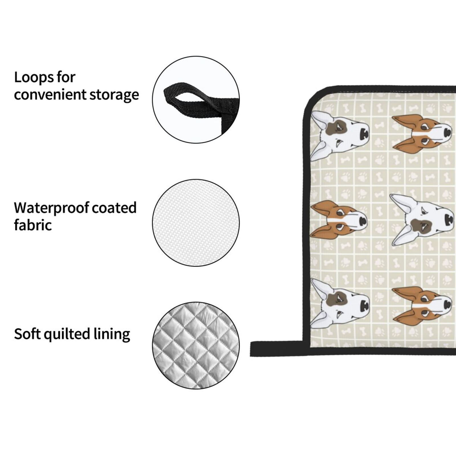 Cute Bull Terrier Puppy And Dog Face 4Pcs Oven Mitts and Pot Holders Sets Oven Kitchen Gloves Hot Pads for Cooking BBQ Baking Grilling