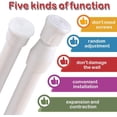 thumbnail image 2 of QILERR 2Pack Spring Tension Curtain Rod 28 to 48 Inch White, Easy to use lightweight Shower Curtain Rods, Adjustable Extension Spring Rods for Windows, Kitchen, Bathroom, Cupboard, Wardrobe, 2 of 8